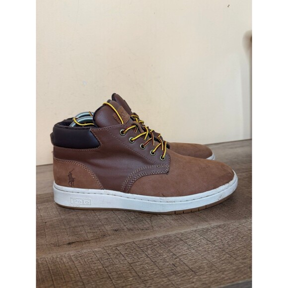 Polo Ralph Lauren Shrunken Nubuck Sneaker Boots in tan men’s size 8 main image 4